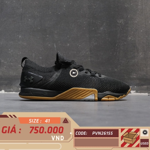 Under Armour TriBase Reign 3 Black Gum - 3023698-001 - Size 41 - GIÀY 2HAND CHÍNH HÃNG PVN26155