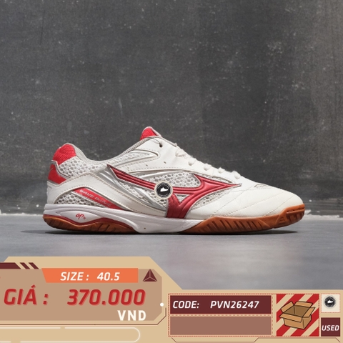 Mizuno Wave Drive 8 White Red - 81GA170562 - Size 40.5 - GIÀY 2HAND CHÍNH HÃNG PVN26247