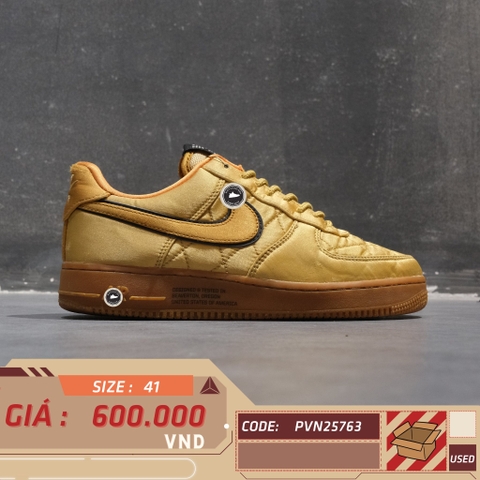 Nike Air Force 1 '07 LV8 Quilted Satin Club Gold - CU6724-777 - Size 41 - GIÀY 2HAND CHÍNH HÃNG PVN25763