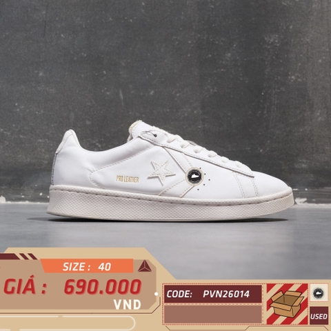 Converse Pro Leather Low Triple White - 167239C - Size 40 - GIÀY 2HAND CHÍNH HÃNG PVN26014