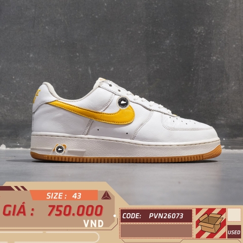Nike Air Force 1 Low '07 White University Gold Gum - FD7039-100 - Size 43 - GIÀY 2HAND CHÍNH HÃNG PVN26073