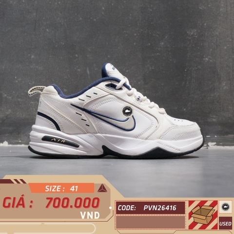 Nike Air Monarch IV White Navy - 415445-102 - Size 41 - GIÀY 2HAND CHÍNH HÃNG PVN26416