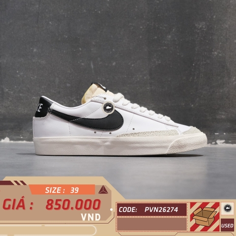 Nike Blazer Low '77 Vintage White Black - DC4769-102 - Size 39 - GIÀY 2HAND CHÍNH HÃNG PVN26274