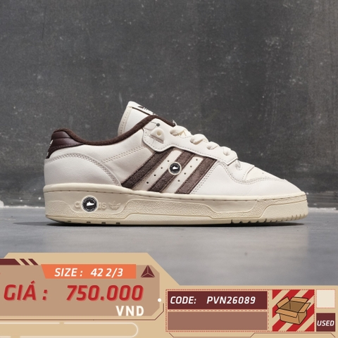 Adidas Rivalry Low 'Cloud White Shadow Brown' - IE2214 - Size 42 2/3 - GIÀY 2HAND CHÍNH HÃNG PVN26089