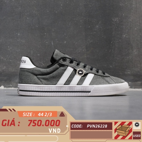 Adidas Daily 3.0 Grey White - FW7033 - Size 44 2/3 - GIÀY 2HAND CHÍNH HÃNG PVN26228