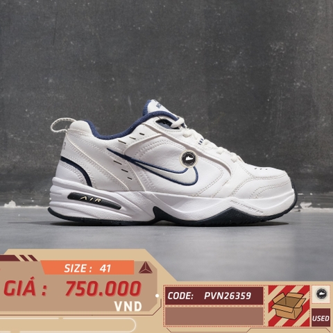 Nike Air Monarch IV White Navy - 415445-102 - Size 41 - GIÀY 2HAND CHÍNH HÃNG PVN26359