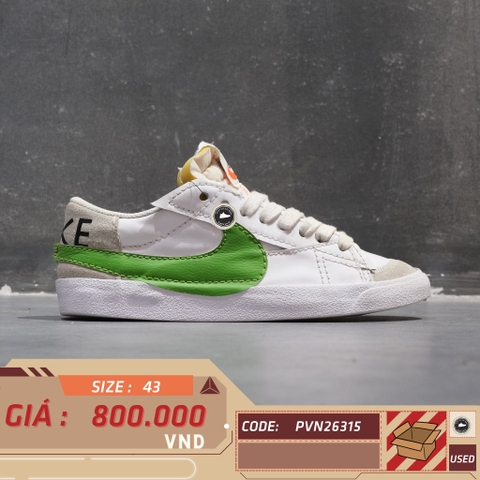 Nike Blazer Low '77 Jumbo 'White Chlorophyll' - DV9122-131 - Size 43 - GIÀY 2HAND CHÍNH HÃNG PVN26315
