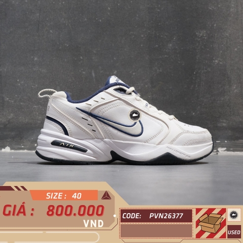 Nike Air Monarch IV White Navy - 415445-102 - Size 40 - GIÀY 2HAND CHÍNH HÃNG PVN26377