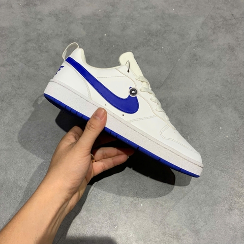 Nike Court Borough Low Recraft GS White Hyper Royal - DV5456 110 - Size 38.5 - GIÀY 2HAND CHÍNH HÃNG PVN22908