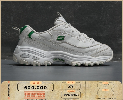 Giày 2hand Skechers D'Lites 10 White 52676-WBK - 4963