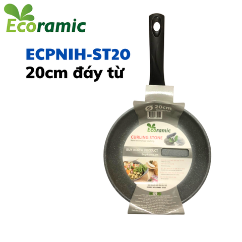 Chảo đá Ecoramic 20cm 5 lớp siêu bền bếp từ ECPNIH-ST20