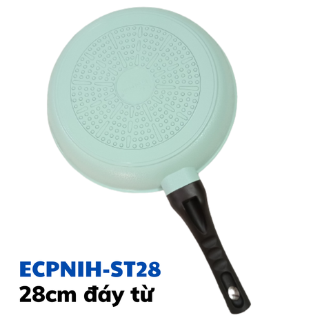 Chảo đá 28cm bếp từ 5 lớp siêu bền Ecoramic ECPNIH-ST28