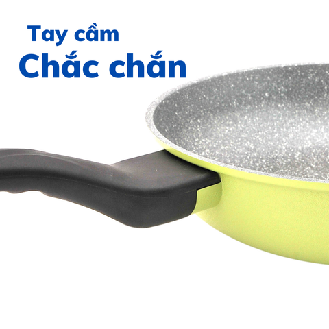 Chảo đá sâu lòng đáy từ 24cm siêu bền Ecoramic ECWKIH-ST24 chống dính vượt trội