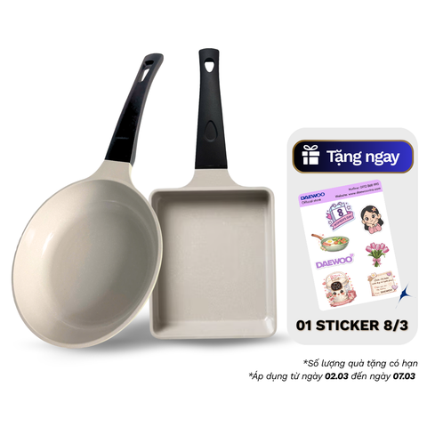 Chảo chống dính đáy từ The Eco phủ ceramic – Đủ loại vuông, sâu, cạn | Dùng được mọi loại bếp