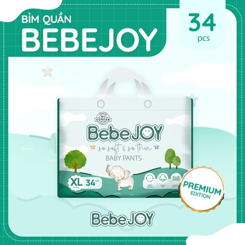 BebeJOY - Bỉm quần - Size XL - 12-17kg - 34 miếng