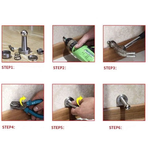 Hít cửa chặn cửa nam châm inox 304 lực hút cực mạnh chốt chặn chống va đập bảo vệ cửa gỗ