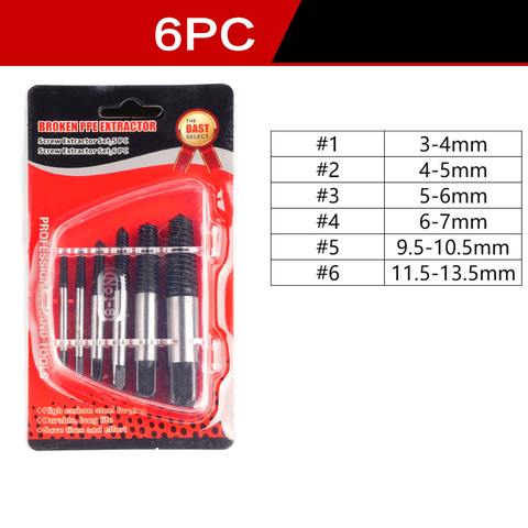 Bộ mũi ren tháo bu lông, ốc vít gãy bộ mũi vít nhổ ốc gãy toét thép Cr-Mo cao cấp, siêu cứng