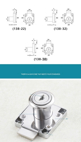 Ổ khóa tủ Inox Ổ khóa hộc kéo Ổ khóa tủ gỗ cao cấp chắc chắn