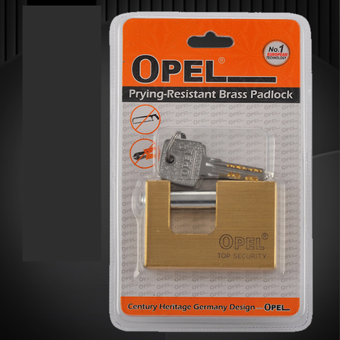 Ổ Khóa Đồng Ople Cầu Ngang Khóa Bằng Chìa 3 Chìa Vuông Điện Tử (Hàng Chính Hãng)