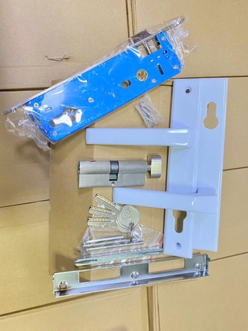 Khoá tay gạt cửa nhựa lõi thép