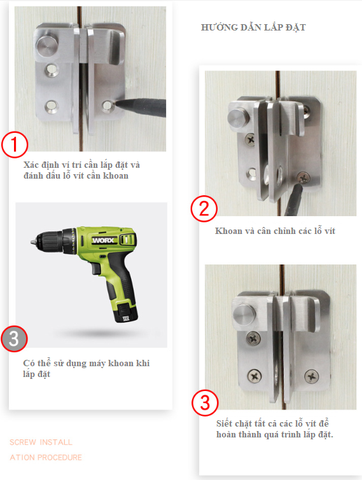 Chốt khóa cài cửa inox, chốt cửa an toàn thanh gạt trái gạt phải