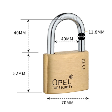 Ổ Khóa Đồng Opel Khóa Bấm 3 Chìa Bầu (Hàng Chính Hãng)