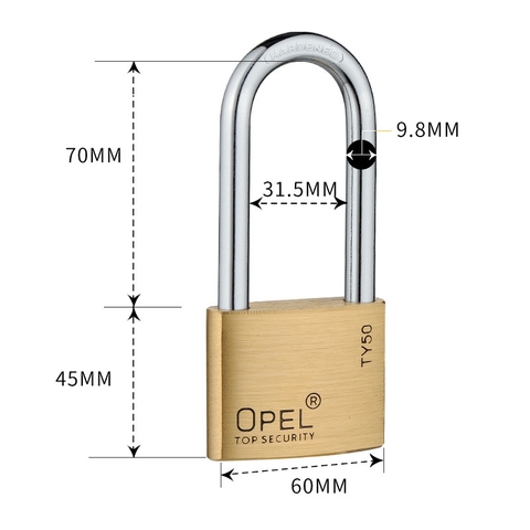 Ổ Khóa Đồng Opel Khóa Bấm 3 Chìa Bầu (Hàng Chính Hãng)