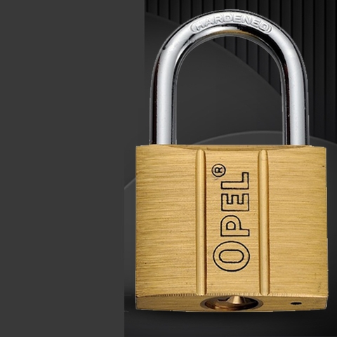 Ổ KHÓA THÂN VUÔNG DẸP OPEL (ĐỒNG, 3 CHÌA)