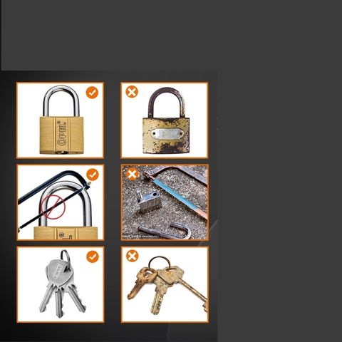 Ổ KHÓA THÂN VUÔNG DẸP OPEL (ĐỒNG, 3 CHÌA)