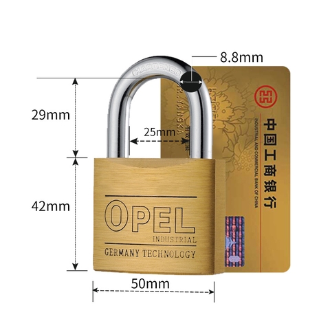 Ổ Khóa Đồng Opel Khóa Bấm 4 Chìa Vuông Điện Tử (Hàng Chính Hãng)