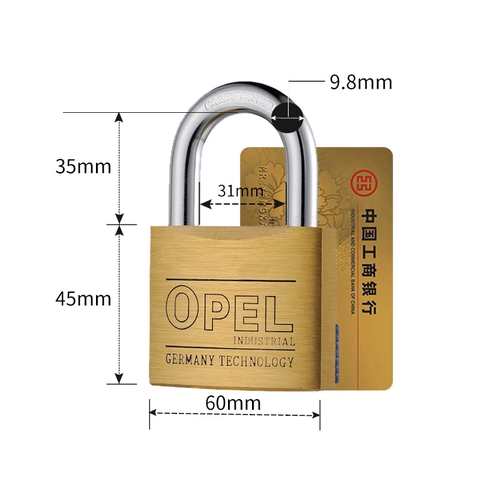 Ổ Khóa Đồng Opel Khóa Bấm 4 Chìa Vuông Điện Tử (Hàng Chính Hãng)