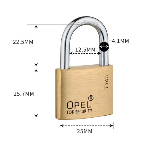 Ổ Khóa Đồng Opel Khóa Bấm 3 Chìa Bầu (Hàng Chính Hãng)