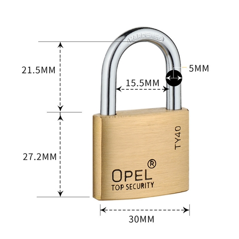 Ổ Khóa Đồng Opel Khóa Bấm 3 Chìa Bầu (Hàng Chính Hãng)