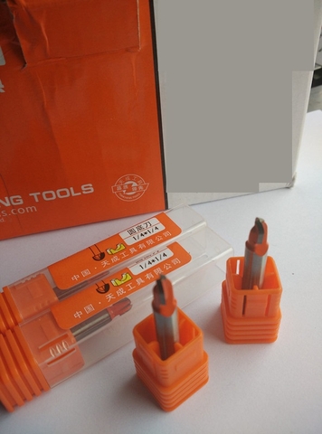 Mũi phay alu mũi soi gỗ quả đào mũi đào tròn Đỏ lưỡi phay rãnh cốt nhỏ 6.35mm