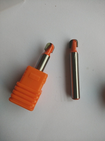 Mũi phay alu mũi soi gỗ quả đào mũi đào tròn Đỏ lưỡi phay rãnh cốt nhỏ 6.35mm