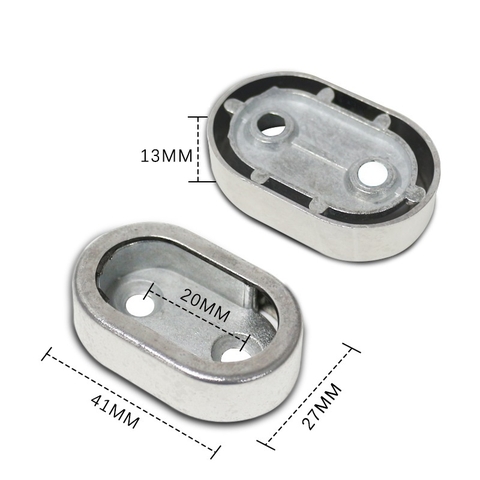 Bát treo thanh nhôm oval bát đỡ thanh treo quần áo