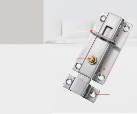 Chốt Cửa Inox Chốt Bấm Tự Động, Then Cài Cửa Inox, Chốt Cài Cửa Ngang Inox