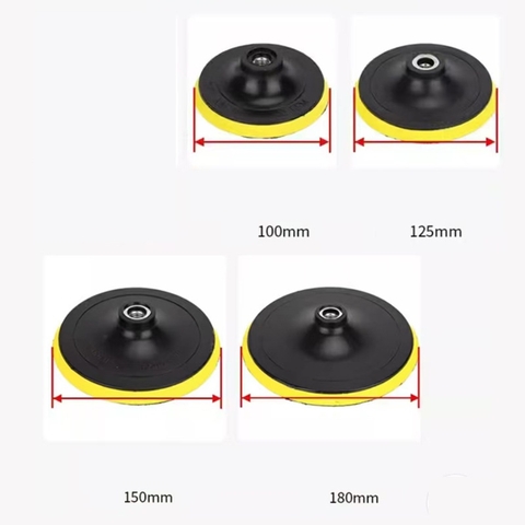 Đế dán chà nhám đĩa nhựa đế vàng ( kích thước từ 100mm đến 180mm)