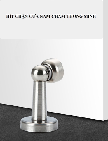 Hít cửa chặn cửa nam châm inox 304 lực hút cực mạnh chốt chặn chống va đập bảo vệ cửa gỗ