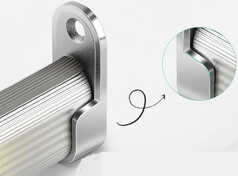 Bát treo thanh nhôm oval bát đỡ thanh treo quần áo