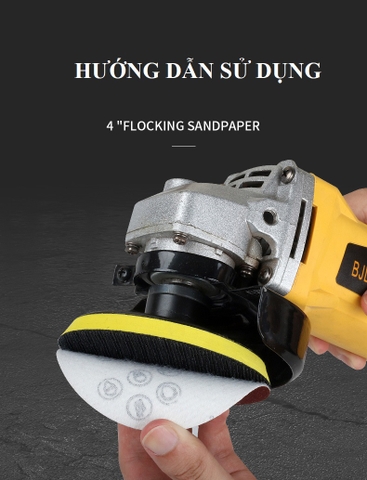 Giấy nhám tròn đường kính 100 mm nhiều số độ mịn thô chà gỗ chà sắt