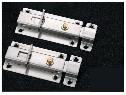 Chốt Cửa Inox Chốt Bấm Tự Động, Then Cài Cửa Inox, Chốt Cài Cửa Ngang Inox