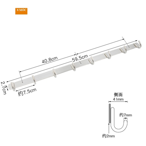 Móc treo tường inox móc treo quần áo gắn tường móc treo đồ inox từ 6 đến 10 móc