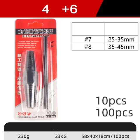 Bộ tháo ren vòi nước gãy, mũi tháo đầu ống nước gãy từ phi 21 đến phi 27