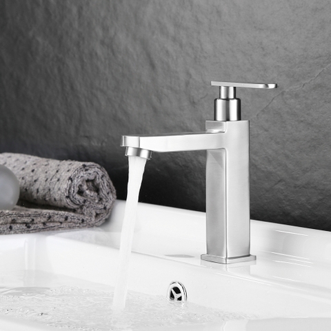 VÒI LABABO ( VUÔNG ) LẠNH INOX