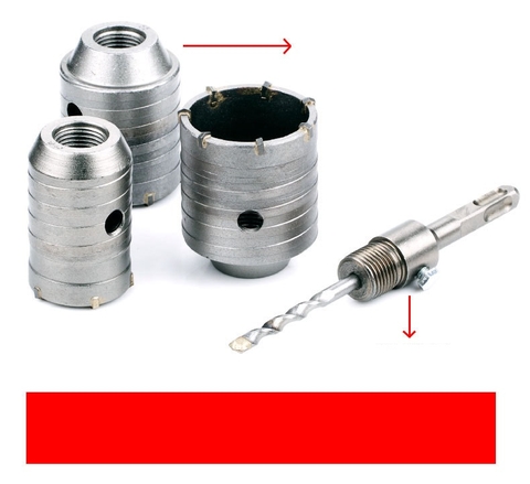 Mũi khoan rút lõi tường bê tông tường gạch tạ lỗ lắp điều hòa đủ kích thước mũi 30mm-114mm chuôi cán 110-200-300mm