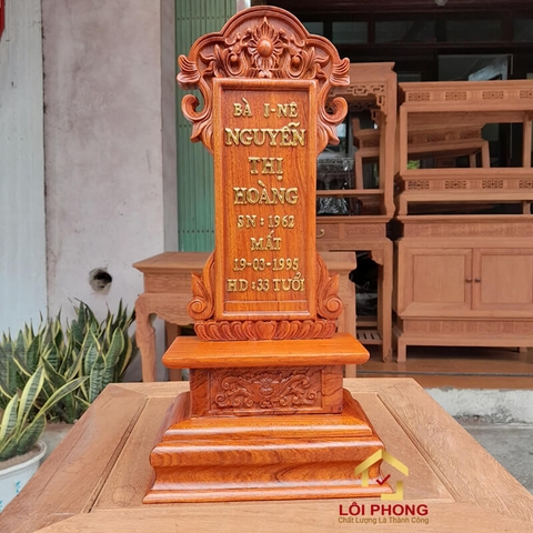 Bài vị cao cấp gỗ hương kích thước 40x19x11 cm