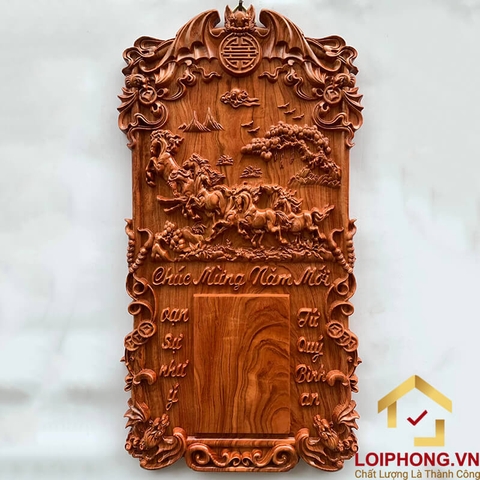 Đốc lịch gỗ mã đáo thành công kích thước dài 70 cm x rộng 40 cm x dày 4 cm