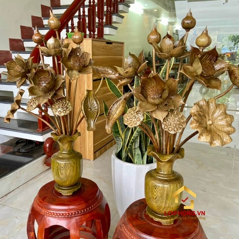 Bình Hoa Sen Mun Đuôi Công 13 cành