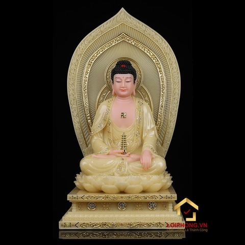 Bộ Tượng Thất Phật Dược Sư Bảy Thế Tay Bằng Bột đá thạch anh Cao 48cm